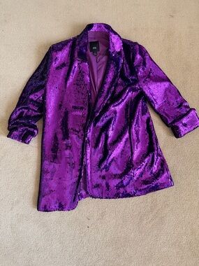 River Island Purple Sequin Blazer